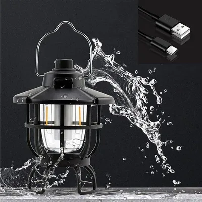 Obrázek produktu pro Vodotěsná stmívatelná LED kempingová lampa IPX4 s funkcí SOS