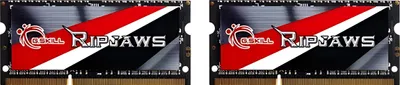 Obrázek produktu pro G.Skill Ripjaws F3-1600C9D-16GRSL, 16 GB, 2 x 8 GB, DDR3L, 1600 MHz, 204-pin SO-DIMM, Černá, Červená