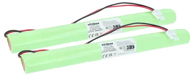 Produktbild von vhbw 2x Akku kompatibel mit BAES OVA TD310632 Fluchtweg, Notfallbeleuchtung (1600 mAh, 7,2 V, NiCd)