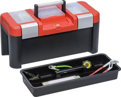 Produktbild von Allit Profi-Werkzeugkoffer McPlus Alu 25 rot schwarz ohne Inhalt