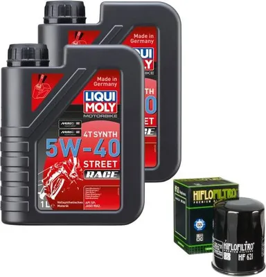 Image de Kit d'entretien pour Arctic Cat TRV 550 XT EFT EPS 2015, LIQUI MOLY 5W-40 Race 2L + HiFlo filtre à huile HF621