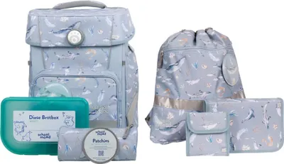 Produktbild von School Mood Champion Maxx Aqua Nordic Schulranzen Set 7tlg.