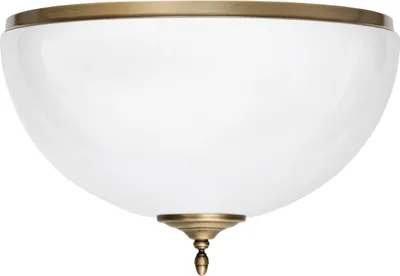 Produktbild von Messing Deckenleuchte groß maximale Beleuchtungsleistung dreischichtig Weißglas H25cm Ø38cm 3x E27 Goldpatina 180W zweistufige Schaltung