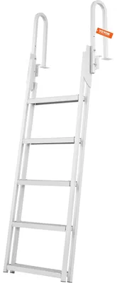 Immagine prodotto di Scala a pioli pieghevole in alluminio, con 5 gradini antiscivolo e maniglie