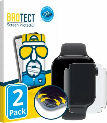 Produktbild von 2x BROTECT Fullscreen Schutzfolie für Apple Watch Series 11 (46 mm) Displayschutz Folie Fullcover Matt Entspiegelungsfolie
