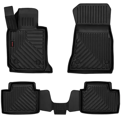 Produktbild von 3D Gummi Fussmatten Auto - Automatten Set - Allwetter Fußmatte Gummi - Antirutsch & Wasserfest Autoteppiche - passend für BMW 3 (G20/g21) (2019-...)