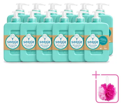 Image de 12 x Savon pour les mains Seepje, eucalyptus et romarin - 300 ml - Pack économique - 12 pièces