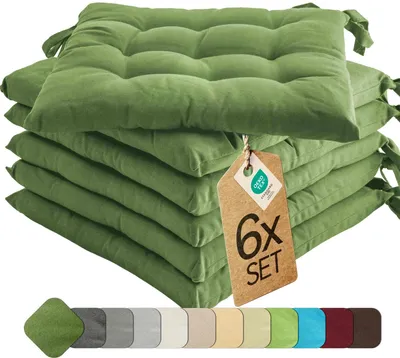 Immagine prodotto di Cuscino per sedia cuscino per interni ed esterni set di 6 40x40 cm - cactus - etérea cuscino per sedia cuscino con cinghie