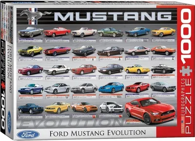 Obrázek produktu pro Eurographics Ford Mustang Evolution 1000pcs, 1000 kusů, Dopravní prostředky