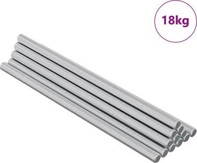 Imagen del producto de vidaXL, Pernos roscados, 800 unidades, color plateado, acero