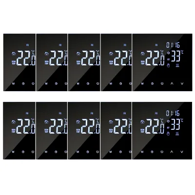 Zdjęcie produktu dla 10X Inteligentny termostat 3A do podgrzewacza wody/kotła gazowego, programowalny termostat ścienny LCD do ogrzewania podłogowego, tryb ręczny/automatyczny