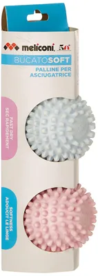 Imagen del producto de Meliconi Bucato Soft, bolas para secadora, azul, rosa, 2 unidades