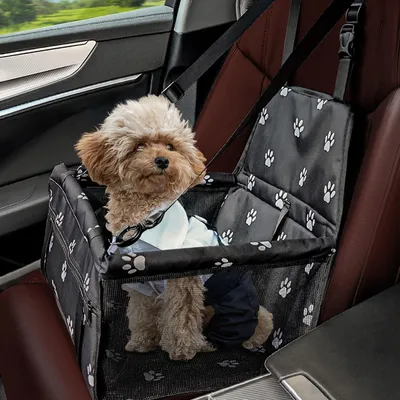Immagine prodotto di Seggiolino auto per cani - 40 x 32 x 24 cm - Pieghevole - Lavabile per cani di piccola taglia