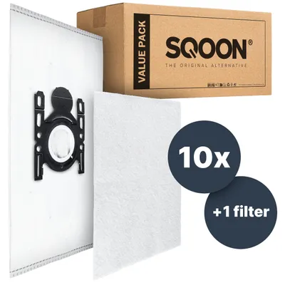 Productafbeelding van SQOON® Stofzuigerzakken Geschikt voor Bosch BBZ41FGALL Type G All - 10 Stuks