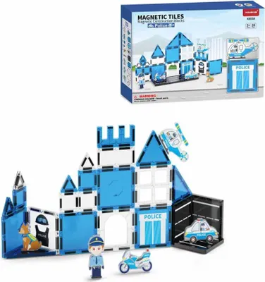 Immagine prodotto di Set di costruzioni magnetiche Scaffale 28 pezzi - Piastrelle magnetiche