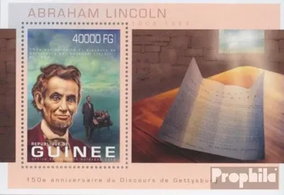 Produktbild von Briefmarken Guinea 2013 Mi Block 2244 (kompl. Ausgabe) postfrisch Abraham Lincoln