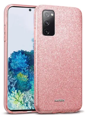 Obrázok produktu pre Puzdro na mobilný telefón pre Samsung Galaxy S20 kryt s trblietkami TPU ochranný kryt, ružovo zlatý