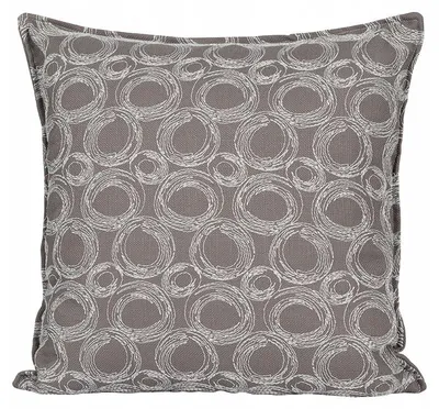 Produktbild von Markizeta Dekorative Kissenhülle Grau mit Kreis Muster 45x45 cm