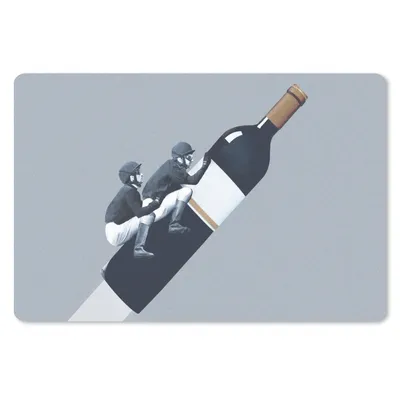Produktbild von MuchoWow® Mauspad Mousepad Flasche - Männer - Vintage 27x18 cm - Mousepads - Maus Mat - Pad - Mausunterlage - Büroartikel - Desk Matten