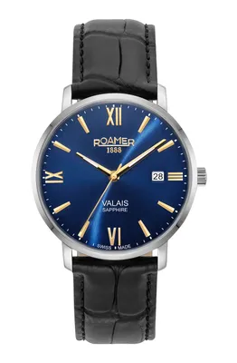 Produktbild von Roamer Herren Armbanduhr Valais 39 mm Armband Leder 958833 41 41 05
