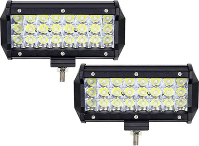 Produktbild von Greenmigo 2X 72W Led Arbeitsscheinwerfer Off-Road Scheinwerfer Bar Fernlicht 12V 24V Lampen IP67 Wasserdicht Zusatzscheinwerfer Flutlicht für Auto Traktor