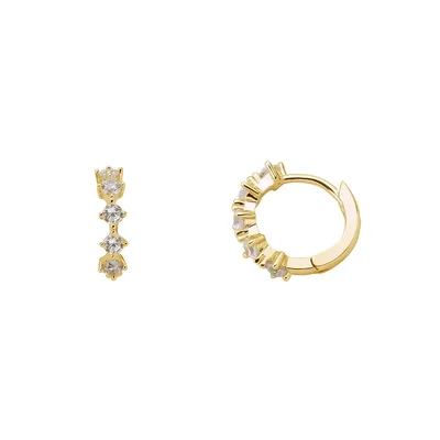 Produktbild von Xenox XS2039G Ohrringe Creolen Damen Sterling-Silber 18K Vergoldet Zirkonia