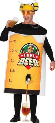 Produktbild von Spaßkostüm "Frei-Bier" für Erwachsene | Einheitsgröße 52-54 (L)