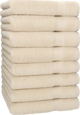 Produktbild von Betz 8 Stück Handtücher 50x100 cm PREMIUM  100% Baumwolle  Farbe: sand