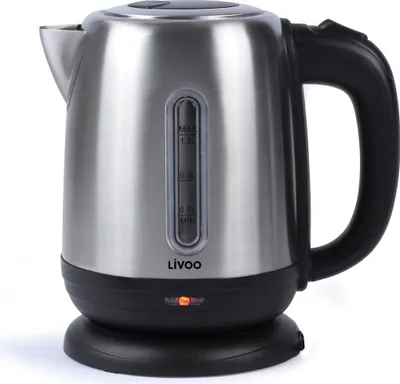 Obrázok produktu pre Livoo DOD182, 1,2 L, 1630 W, Čierna, Nerezová oceľ, Plast, Nerezová oceľ, Indikátor úrovne vody, Filtrovanie