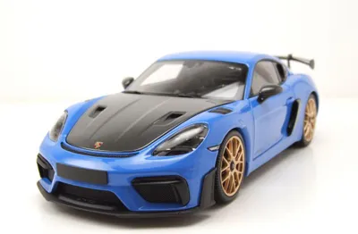 Produktbild von Minichamps 110062121 Porsche Cayman GT4 RS Weissach Package 2024 blau 1:18