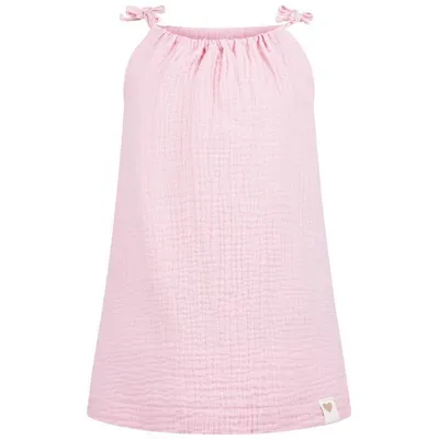 Produktbild von Baby Mädchen Musselin Kleid Trägerkleid Sommerkleid Uni, Rosa, Gr. 122/128