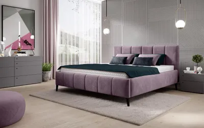 Produktbild von Bett Schlafzimmer Betten 180x200 Polsterbett Design Doppel Hotel Möbel Samt Neu
