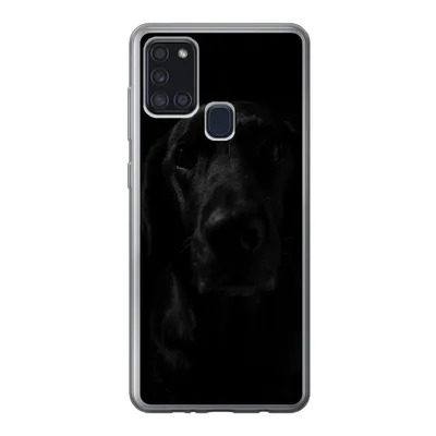 Produktbild von MuchoWow® Handyhülle Schutzhülle Hülle für Samsung Galaxy A21s Hund - Haustier - Schwarz Silikon Softcase Handy Hülle - Hartschale