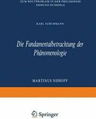 Image de Die Fundamentalbetrachtung der Phänomenologie