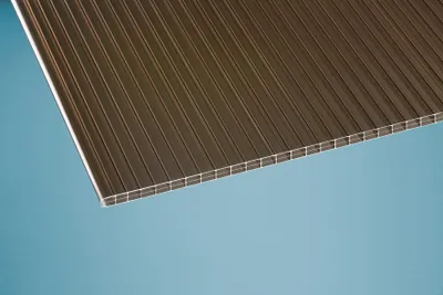 Produktbild von 98 x 450 cm Doppelstegplatte Premium Bronze 16 mm Polycarbonat