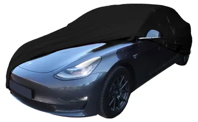 Produktbild von Ganzgaragen passend für Tesla Model 3 Innen Autoabdeckung Schwarz Schutzdecke Car Cover Indoor Hülle Abdeckplane