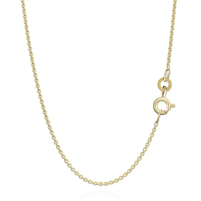 Produktbild von 50cm Ankerkette 333 Gelbgold Massiv Halskette Anker Kette Rund 0.8mm 0.95g 9420
