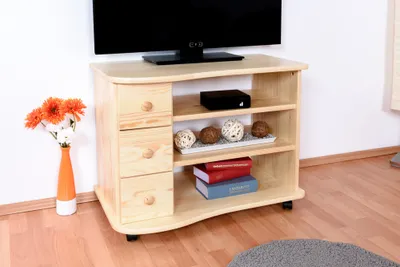 Produktbild von TV-Kommode Massivholz Farbe: Natur 62x82x46 cm