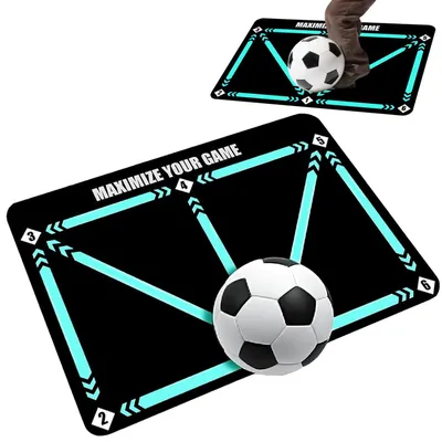 Productafbeelding van Voetbalmat, trainingsmat, 60 x 90 cm, antislip, rubber, schokabsorberend, voor balcontrole