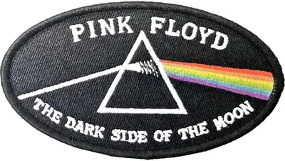 Produktbild von Pink Floyd - Oval - Aufnäher zum Aufbügeln "Dark Side Of The Moon" RO8735 (Einheitsgröße) (Schwarz)