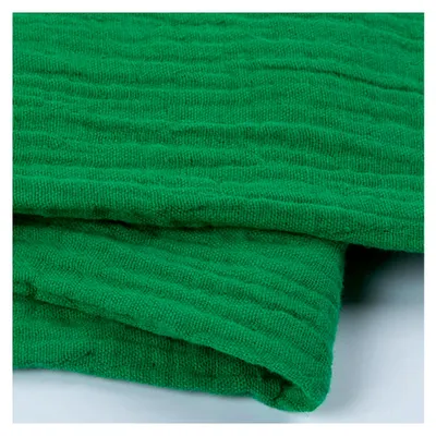 Produktbild von Baumwollstoff Musselin Double Gauze 135 cm Breite (Grün, 100 x 135 cm)