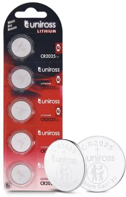 Productafbeelding van Uniross U5CR2025, Wegwerpbatterij, CR2025, Lithium, 3V, 5 stuks, 2,5 mm