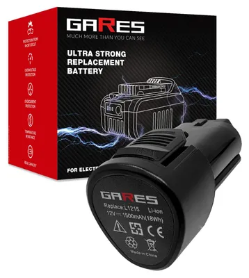 Obrázek produktu pro GARES Akumulátor Baterie pro AEG L1240 BBS 12C2 BSS 12C BWS12 | 12 V 1.5Ah | Zesílená série High-Performance | Vysoký výkon | Gares