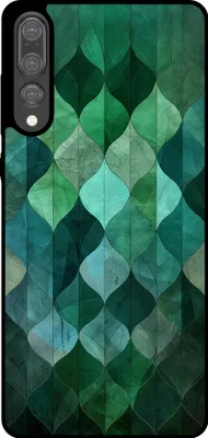 Image de L'étui de téléphone Smartphonica convient à
Huawei P20 Plus avec impression de feuilles vertes - Coque arrière TPU design feuilles vertes