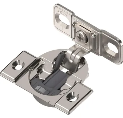 Productafbeelding van BLUM compact scharnier, 107°, met veer, voor bevestiging met schroeven, inclusief montageplaat