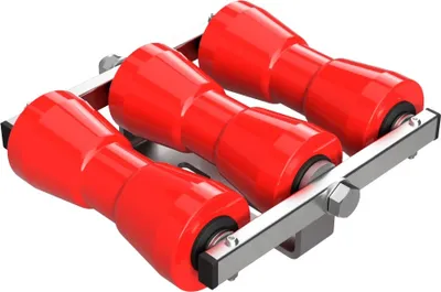 Image de Bascule à rouleau de quille bascule de mise à l'eau aide à la mise à l'eau remorque pour bateau aide au chargement polyuréthane SUPROD RKKEZ-A-3-TPU, rouge