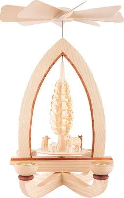 Produktbild von 1-stöckige Pyramide Schafe - natur (28cm) von Heinz Lorenz Pyramiden