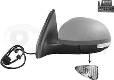 Produktbild von VAN WEZEL 5745817 Außenspiegel Seitenspiegel Links für VW TIGUAN (5N) Asphärisch Beheizt Grundiert