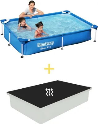 Zdjęcie produktu dla Basen Bestway - Steel Pro - 221 x 150 x 43 cm - W tym żagiel słoneczny