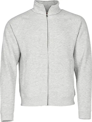 Produktbild von PREMIUM SWEAT JACKET | Sweatjacke für Herren & Damen – Uni Kapuzenlose Jacke mit Stehkragen, Verdecktetem Metall-Reißverschluss & Vordertaschen